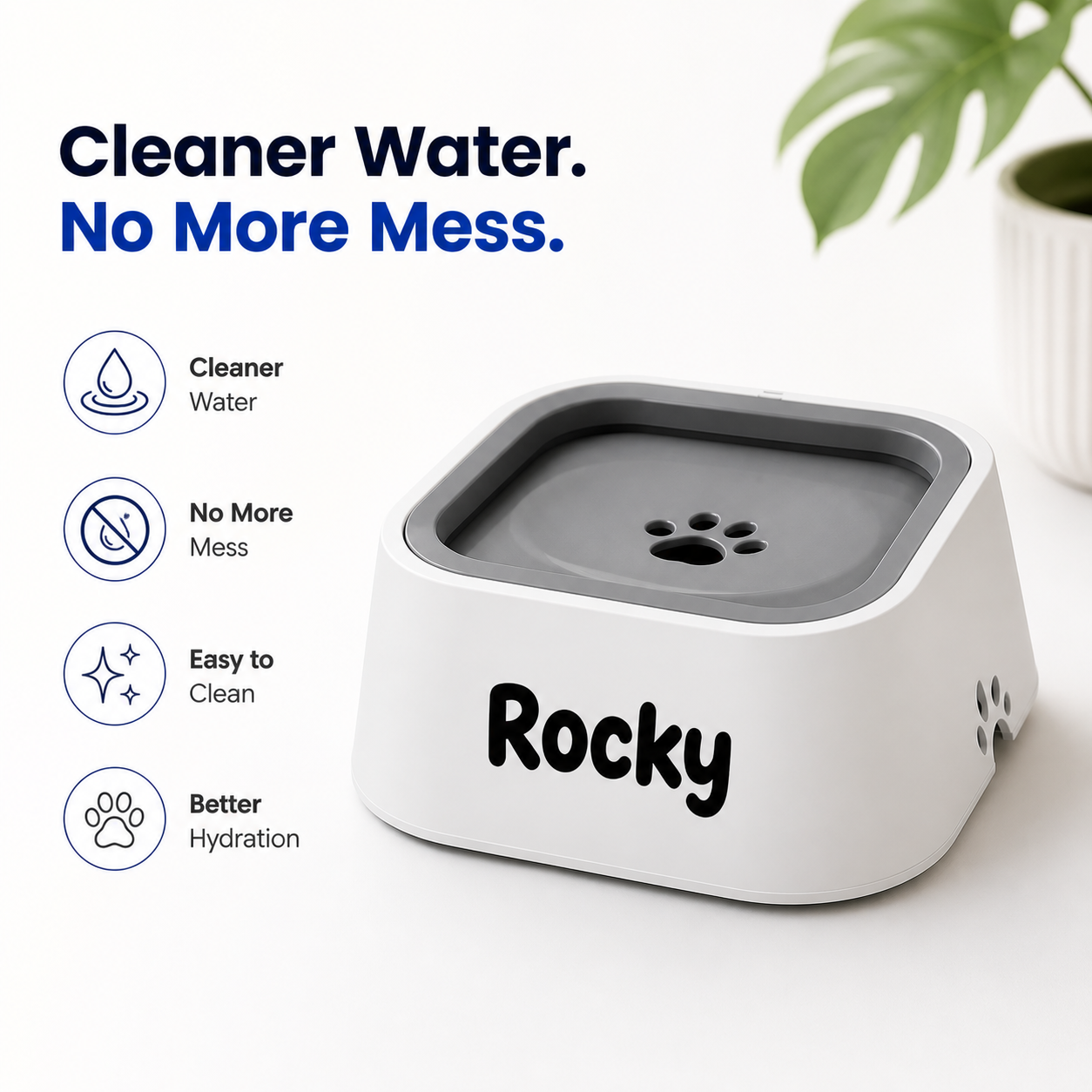 Anti-Spritz Wassernapf für Hunde
