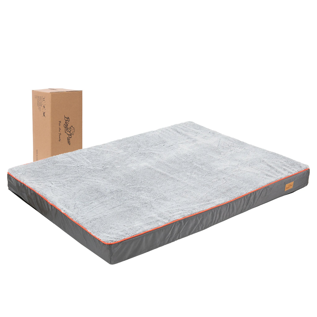 The XXL mattress shown with its shipping box