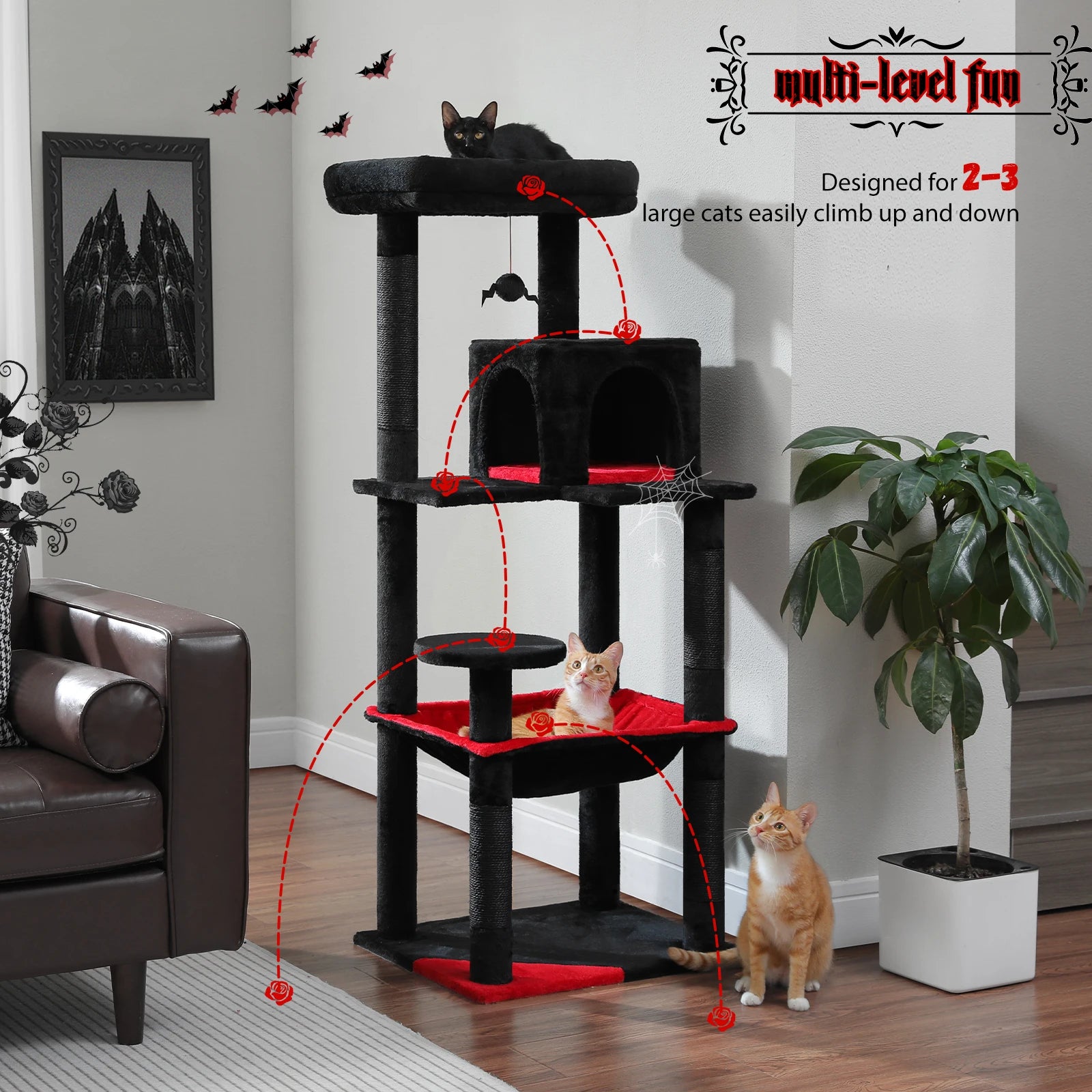 Loft Peak cat tower view 4