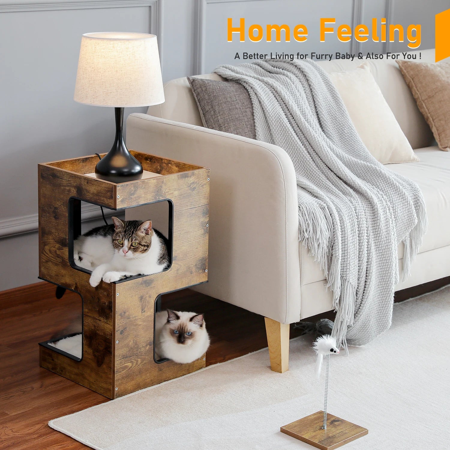 Loft Nook cat condo house view 2