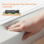 Close-up of the supportive foam base compressing under hand pressure