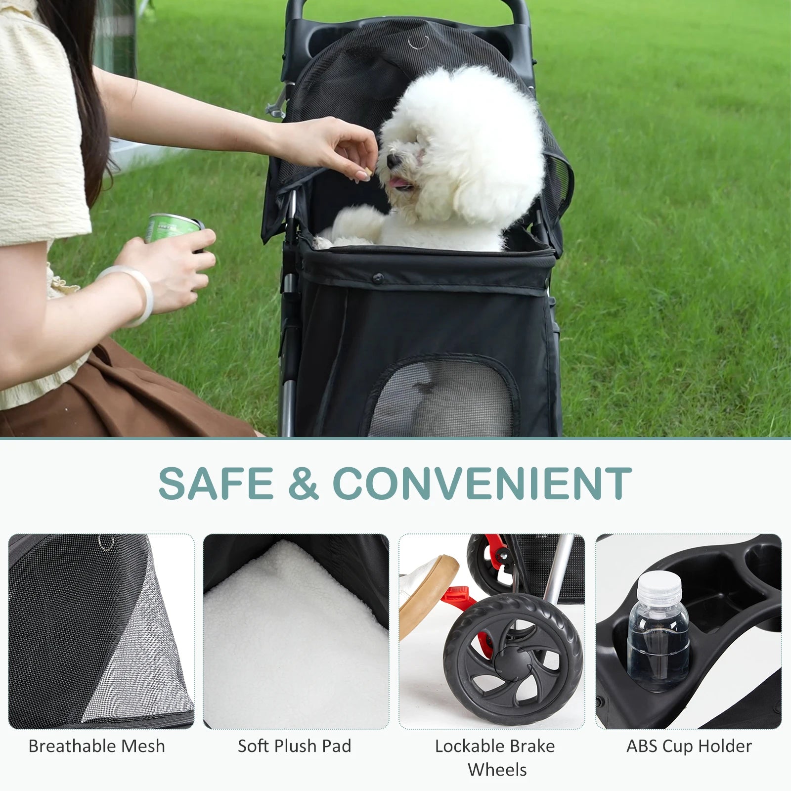 Loft Cruiser pet stroller mesh canopy detail