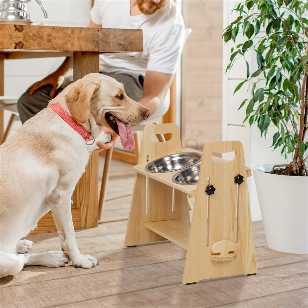 Loft Rise height-adjustable elevated dog bowl stand