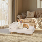 Loft Nordic elevated wood-leg pet stool bed