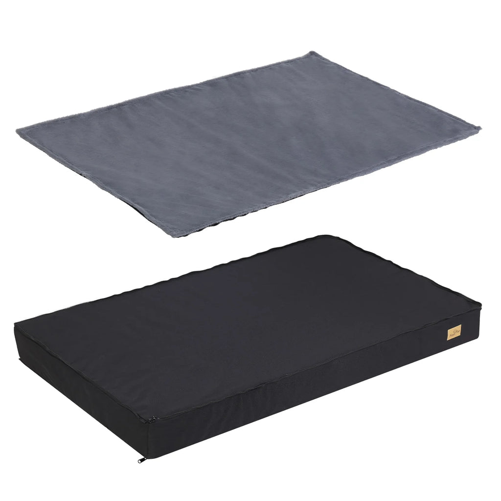 Removable washable cover shown lifted off the foam base